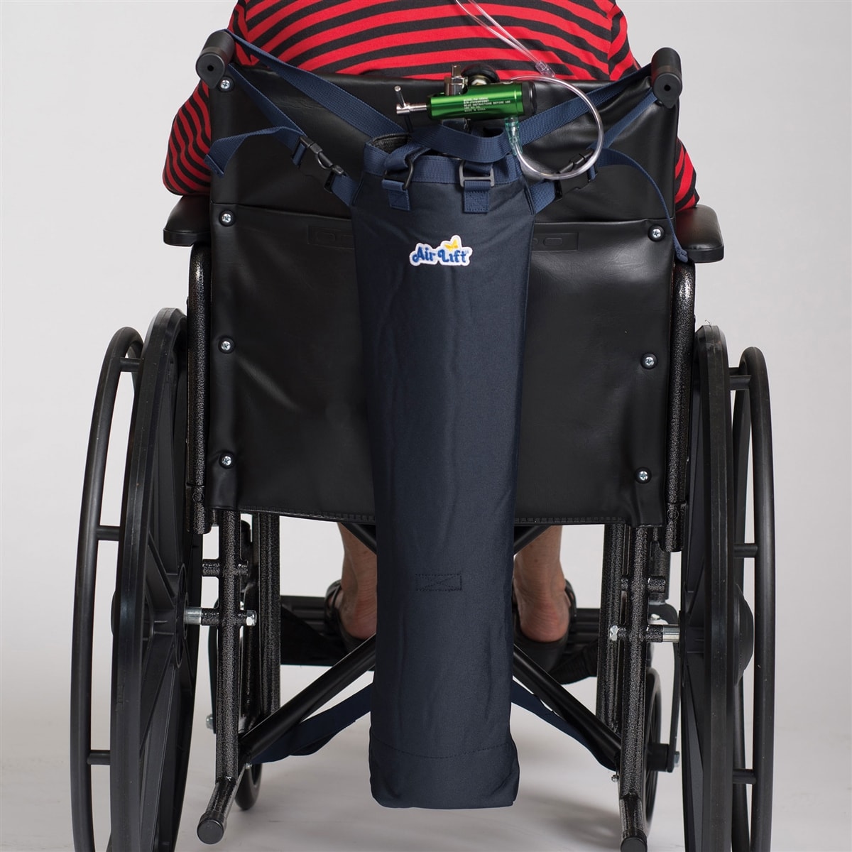 Wheelchair or Scooter Oxygen Cylinder Carrier for D and E Cylinders - 44N